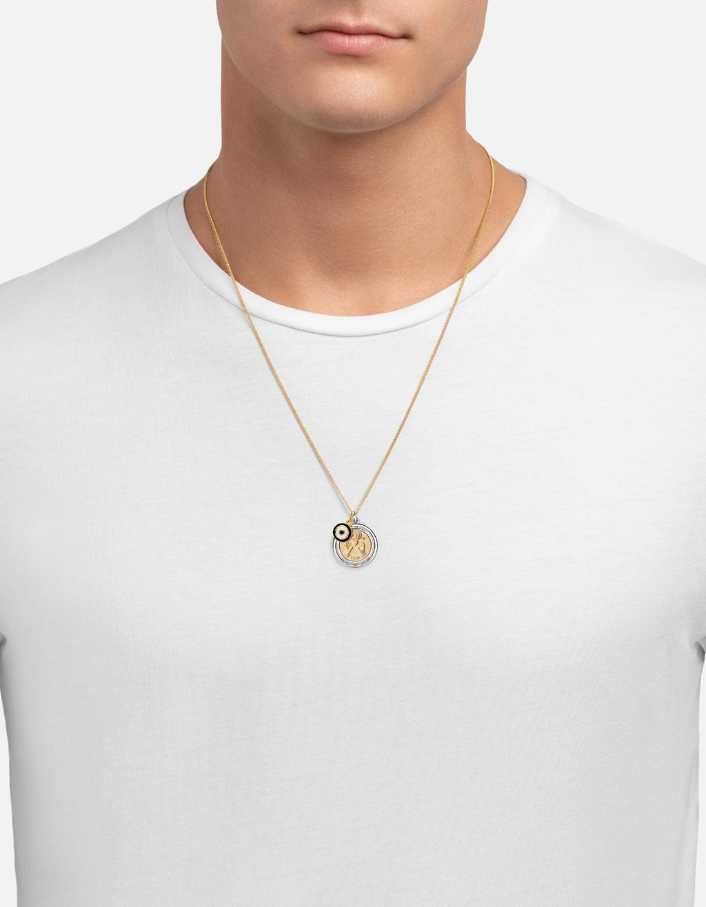 Test of Time Ojos Necklace, Gold Vermeil/Black