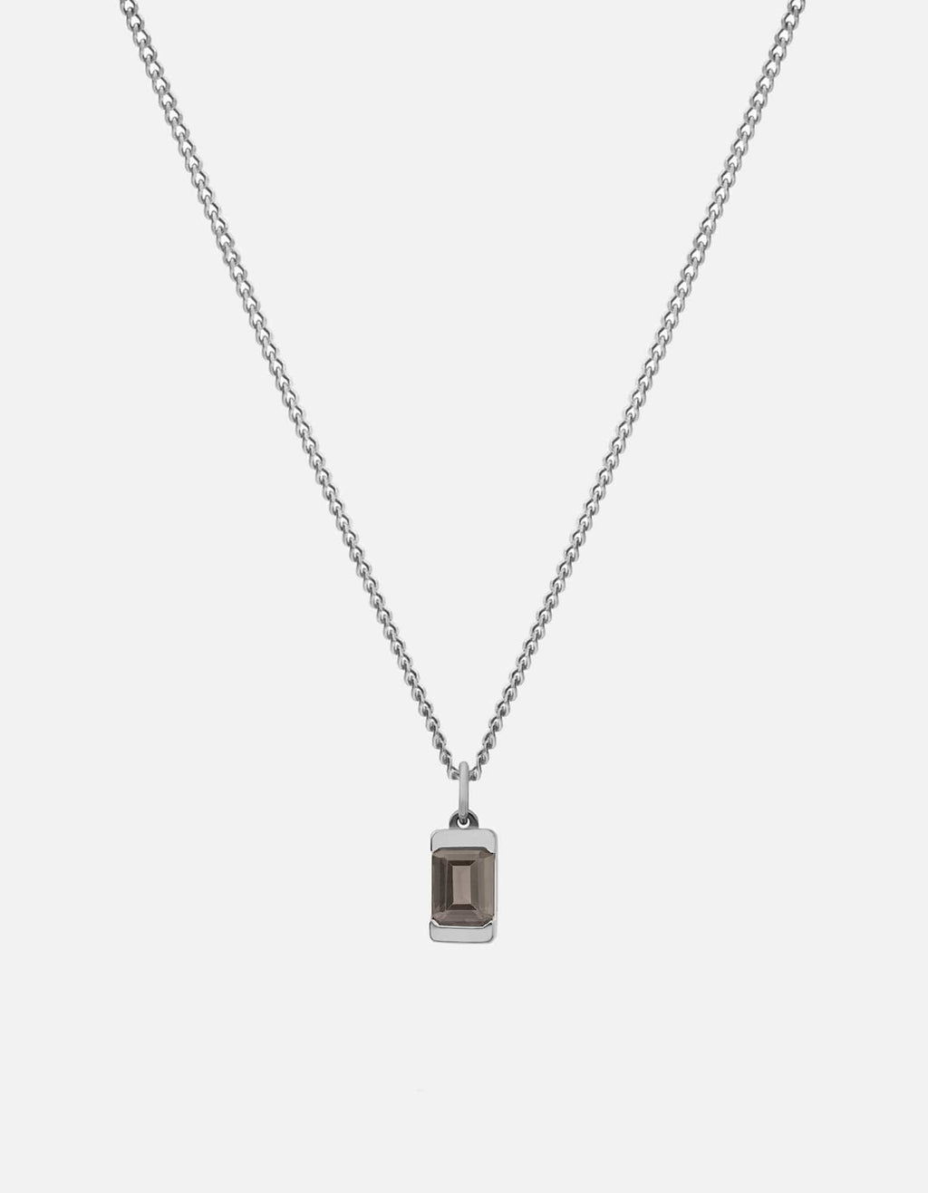 Miansai Necklaces Valor Gray Topaz Necklace, Sterling Silver Gray / 21 in.