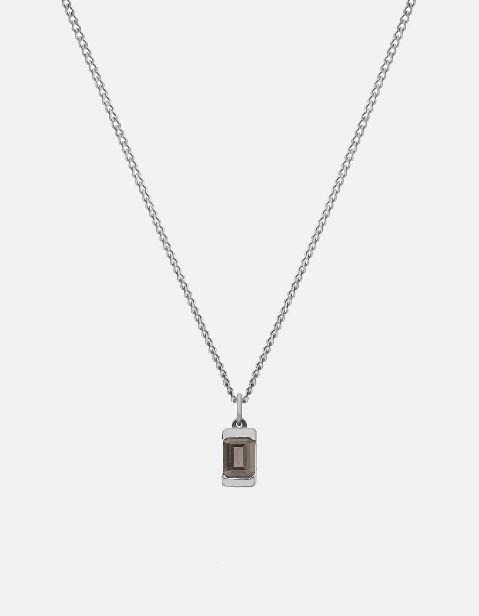 Miansai Necklaces Valor Gray Topaz Necklace, Sterling Silver Gray / 21 in.