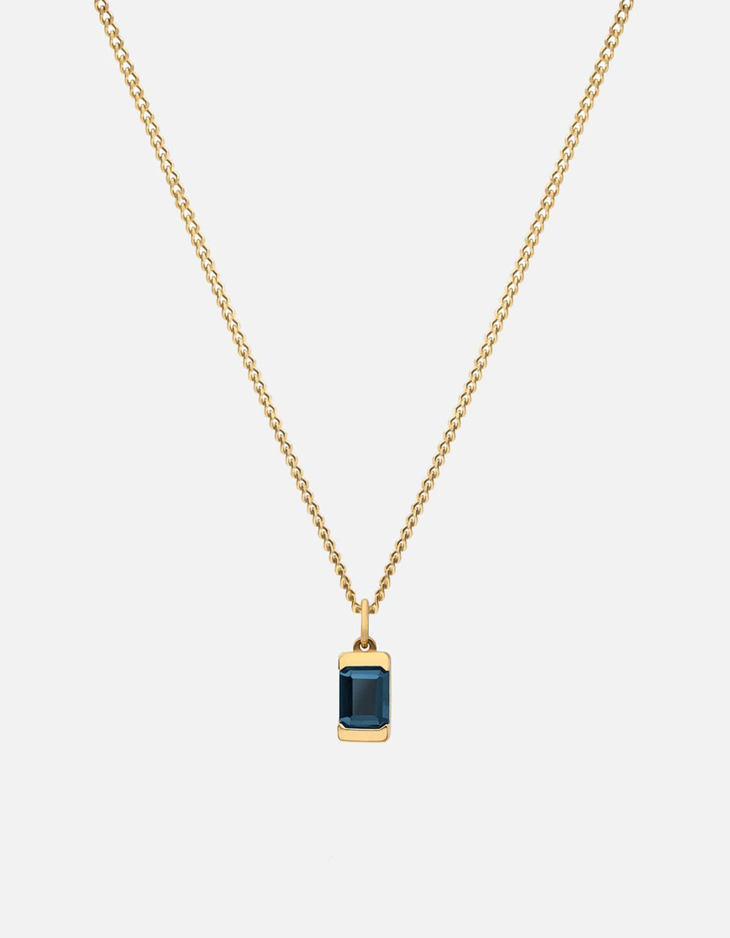 Miansai Necklaces Valor Blue Topaz Necklace, Gold Vermeil Blue / 21 in.