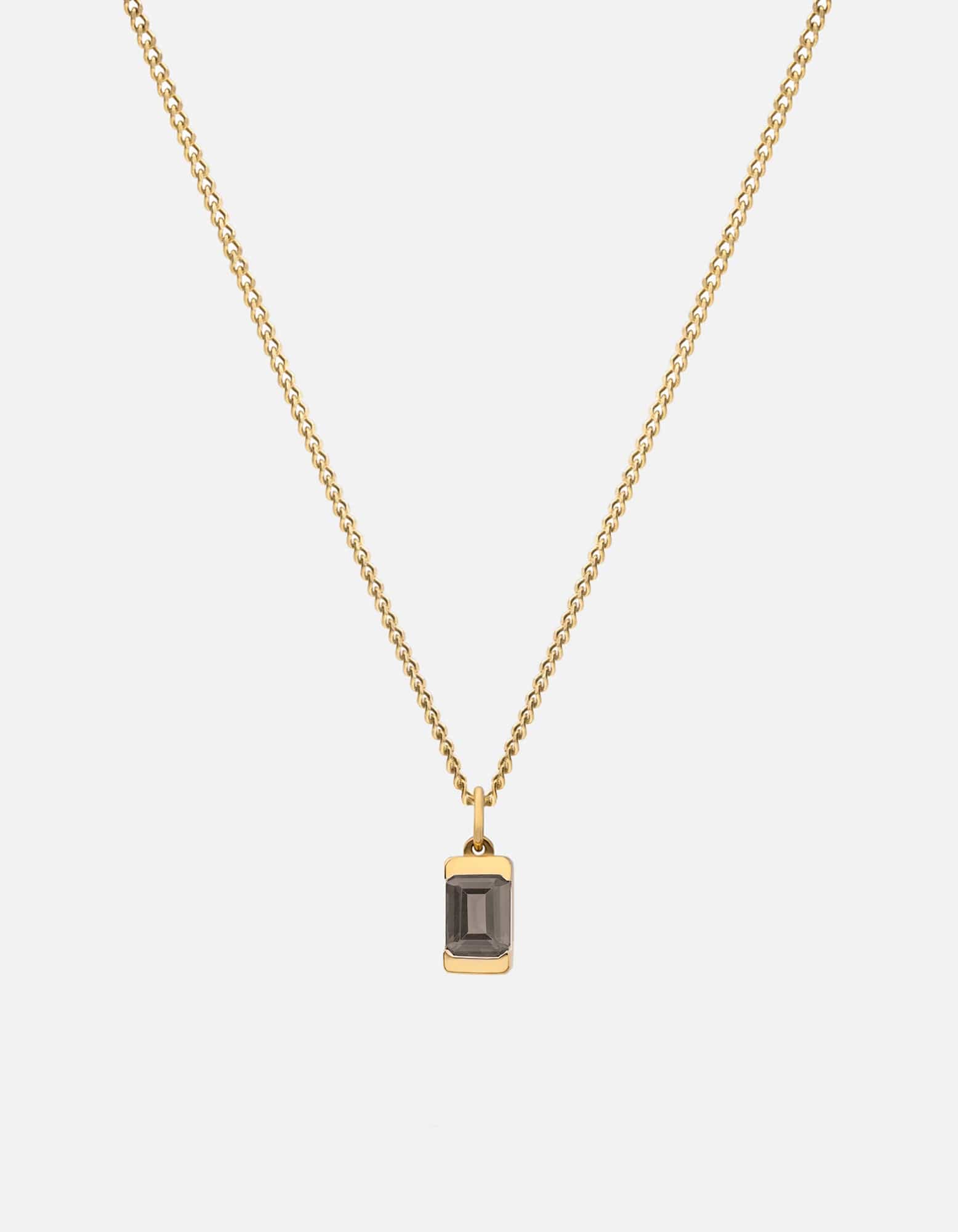 Miansai Necklaces Valor Gray Topaz Necklace, Gold Vermeil Gray / 21 in.