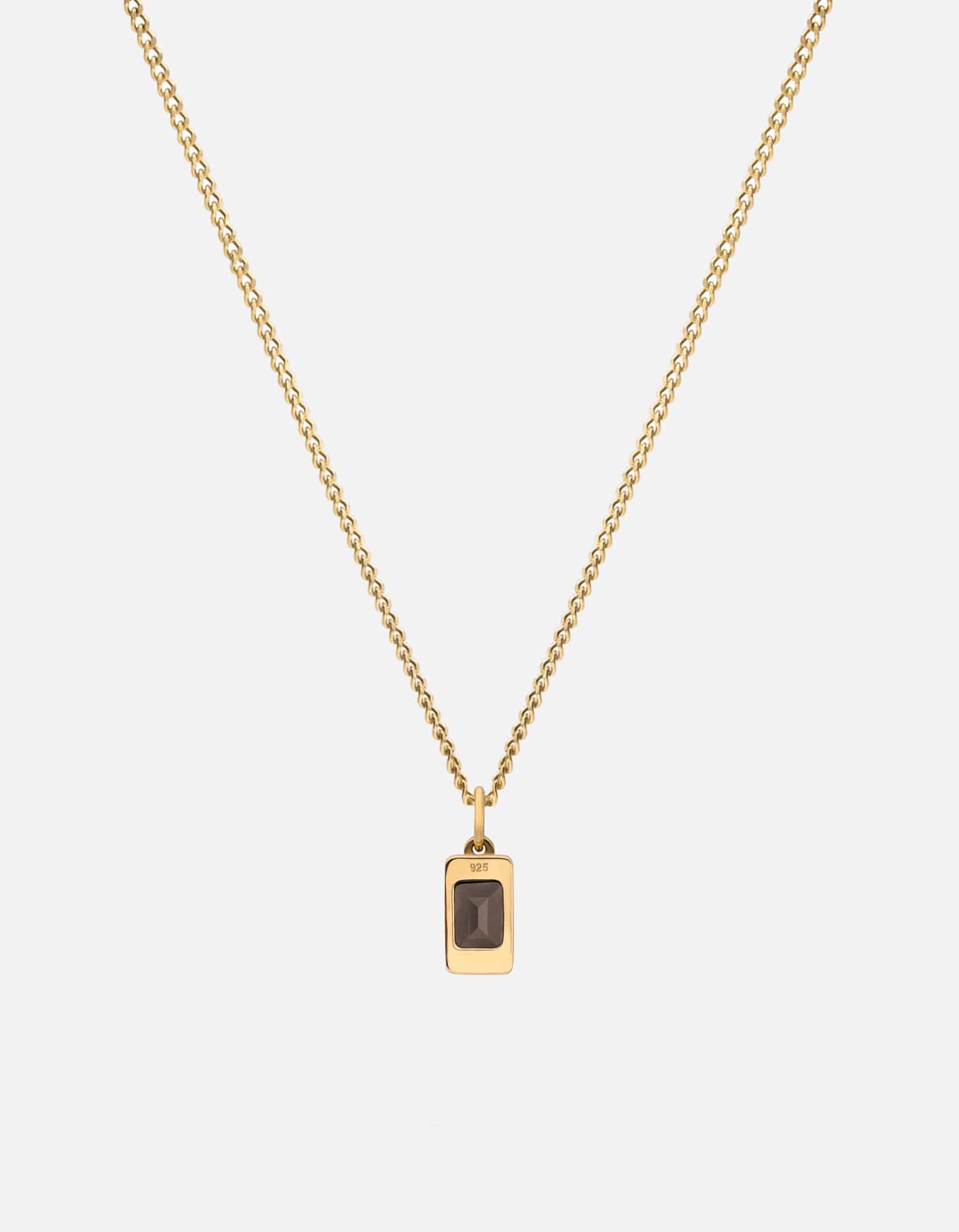 Valor Gray Topaz Necklace, Gold Vermeil