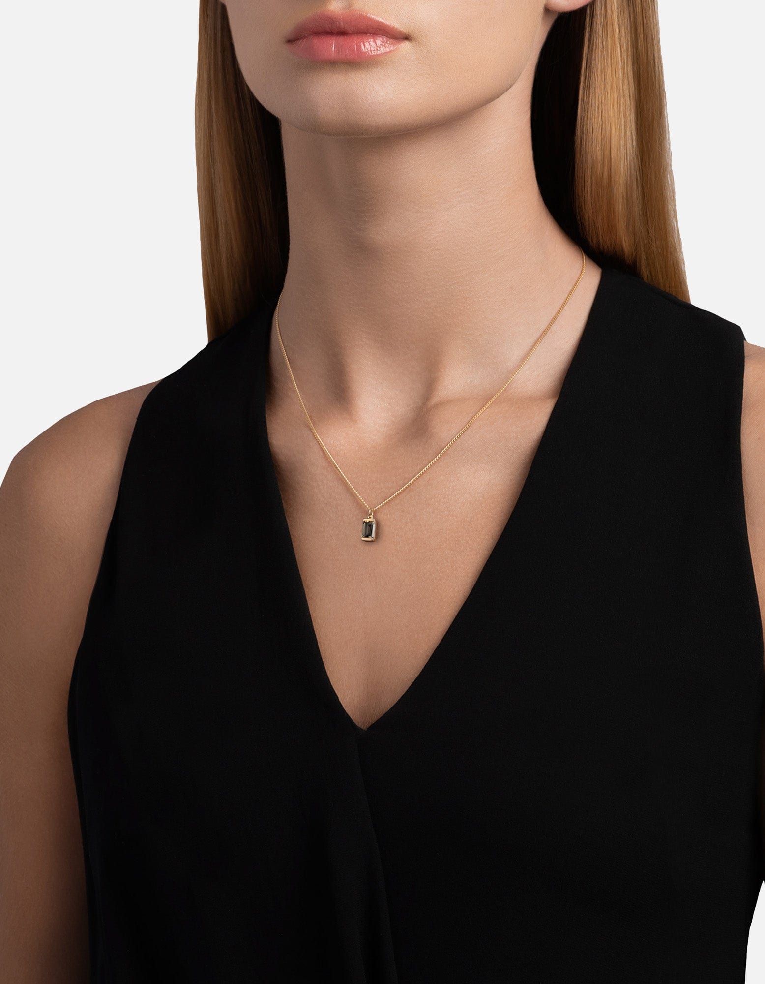 Valor Gray Topaz Necklace, Gold Vermeil