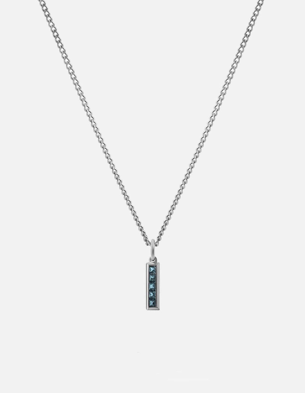 Slim Totem Topaz Necklace, Sterling Silver