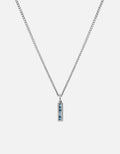 Miansai Necklaces Slim Totem Topaz Necklace, Sterling Silver Blue / 21 in.