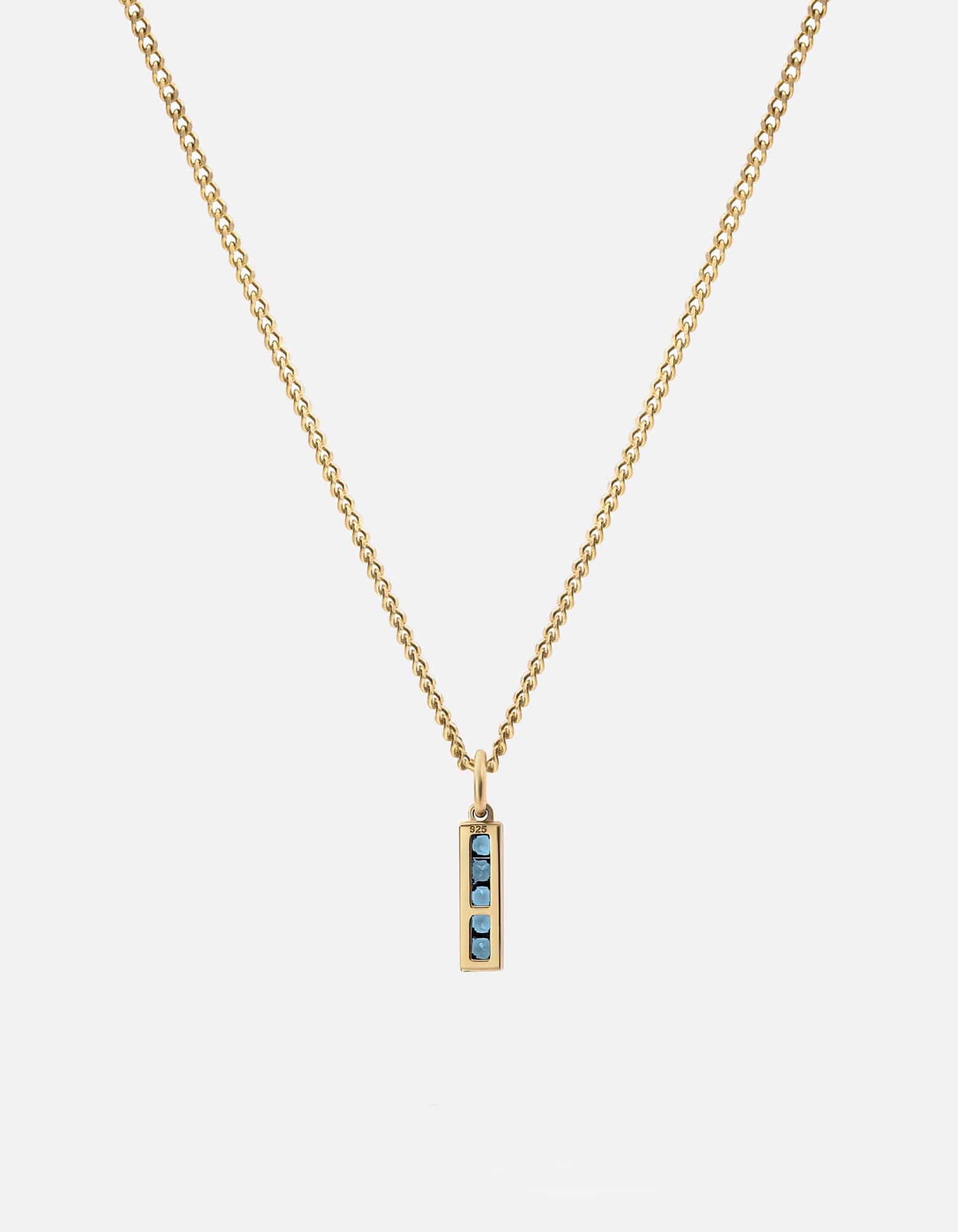 Slim Totem Topaz Necklace, Gold Vermeil