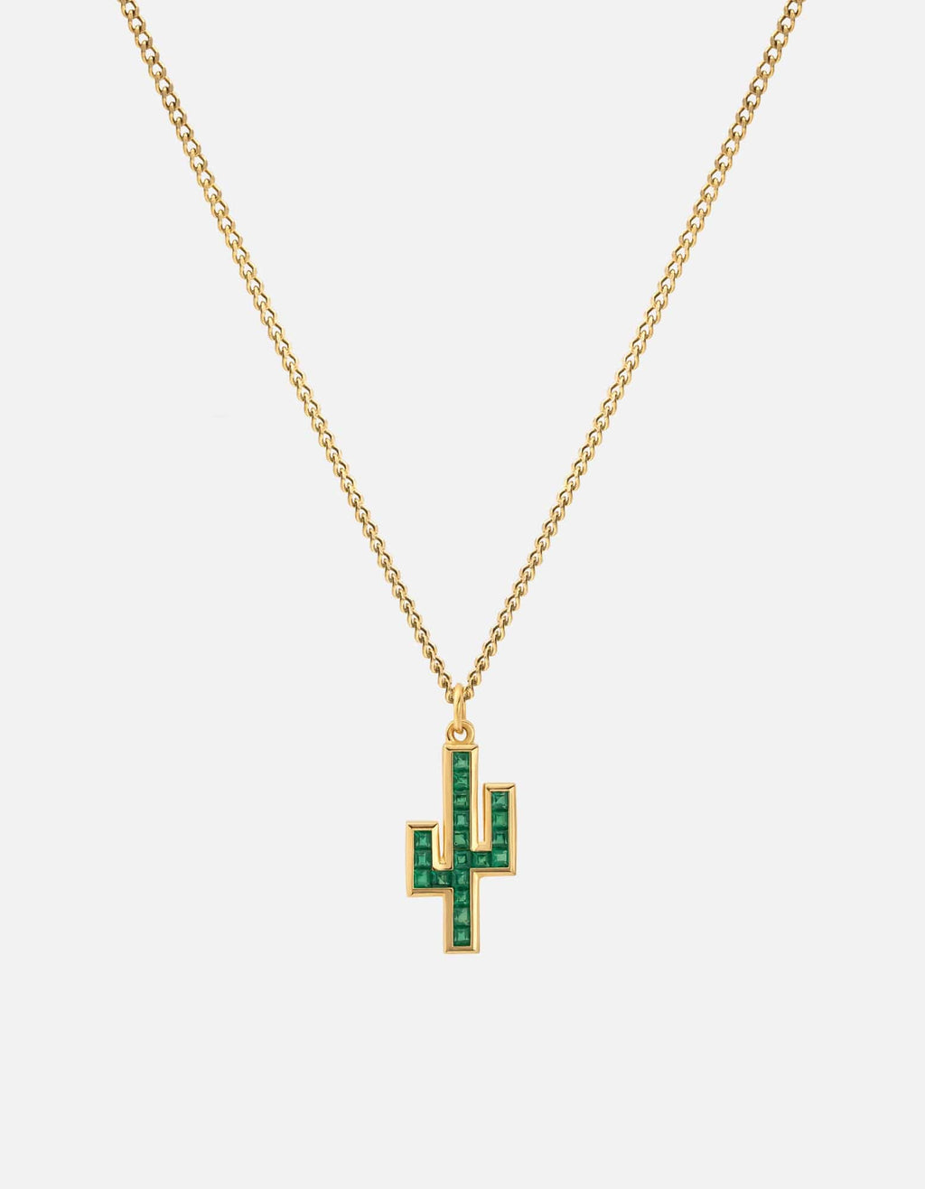 Miansai Necklaces Cactus Onyx Necklace, Gold Vermeil Green / 18 in.