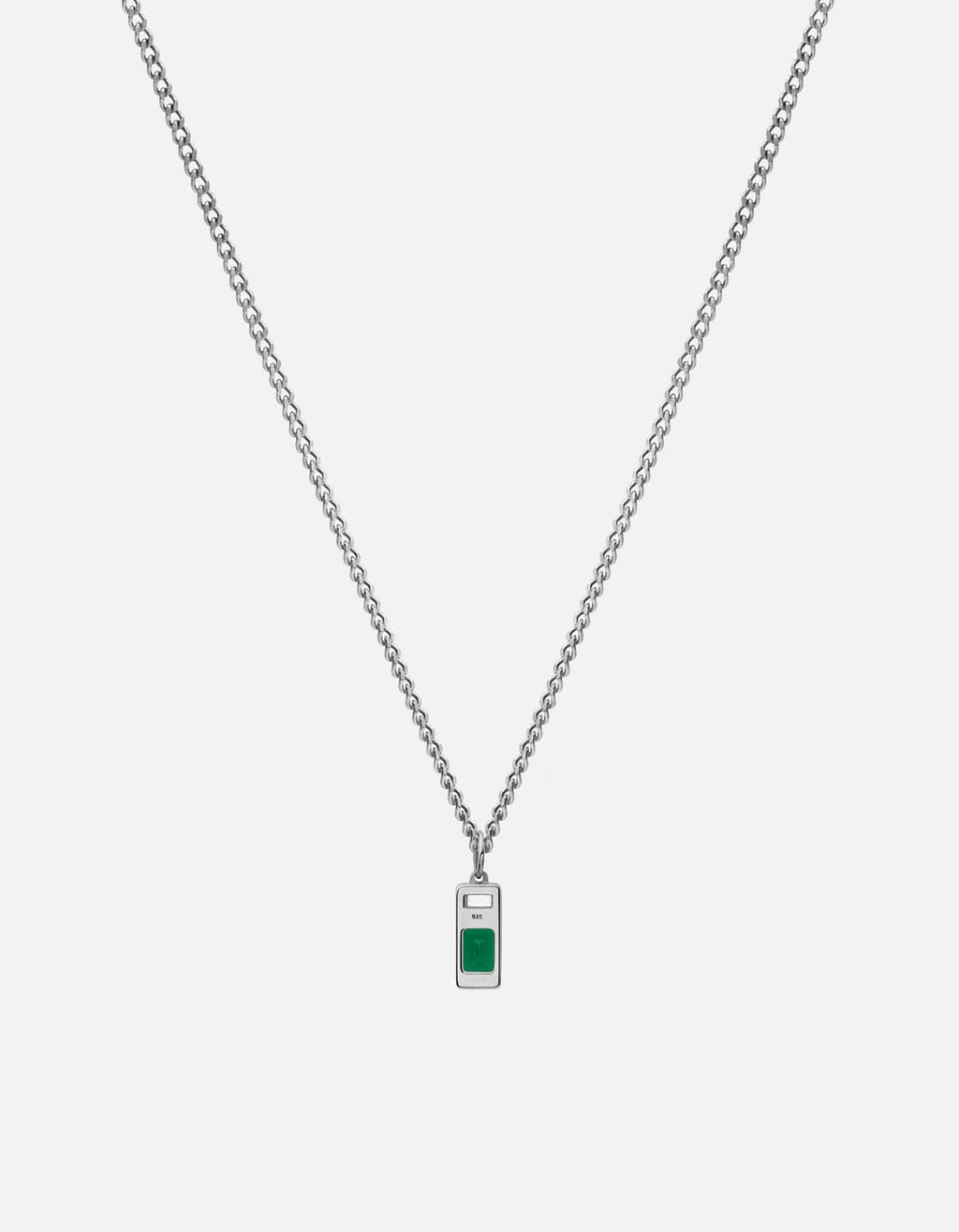 Everett Agate Pendant Necklace, Sterling Silver