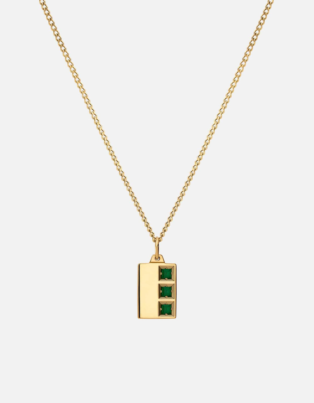 Miansai Necklaces Virgil Agate Necklace, Gold Vermeil Green / 24 in.