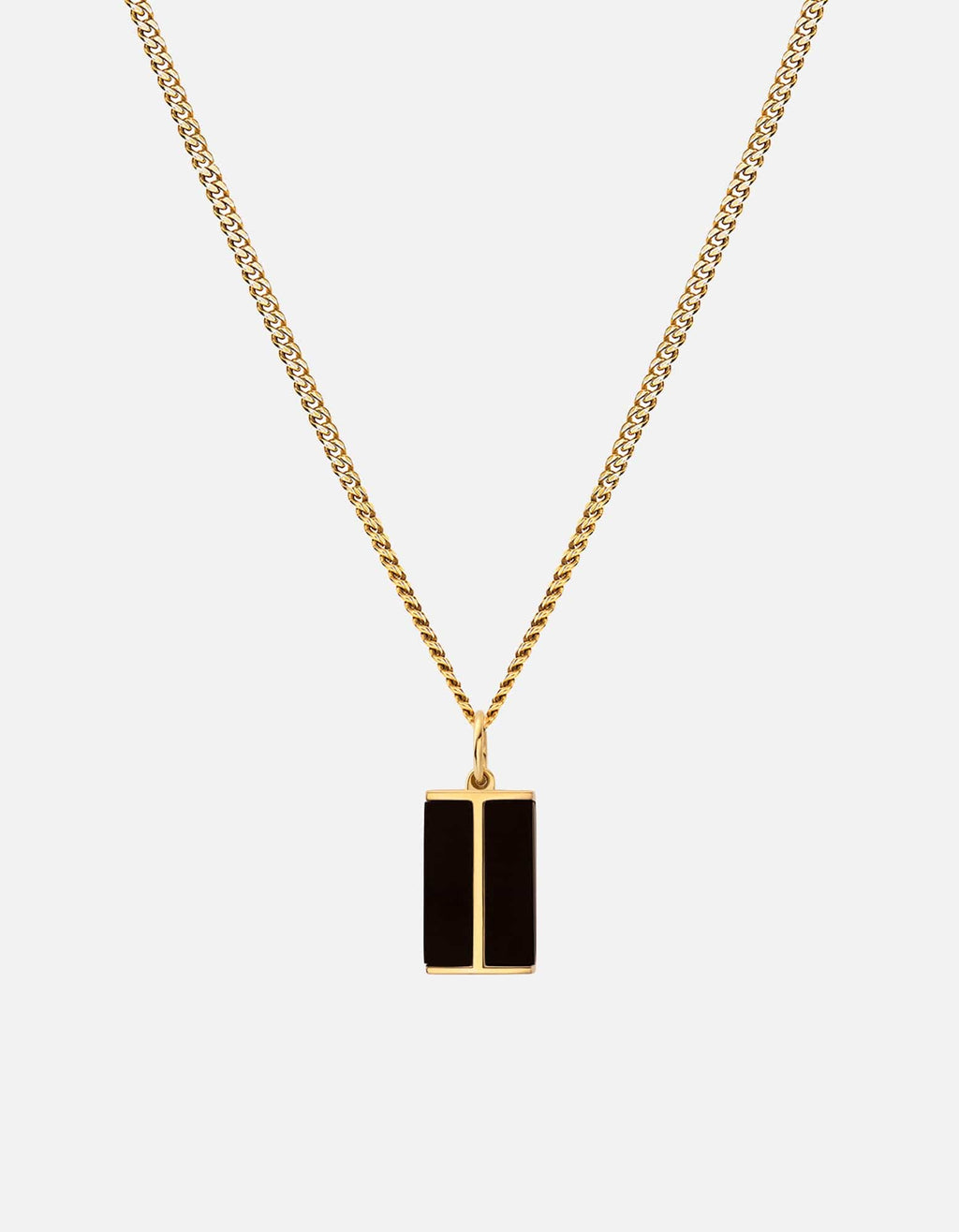 Miansai Necklaces Duo Onyx Pendant Necklace, Gold Vermeil Black / 21 in.