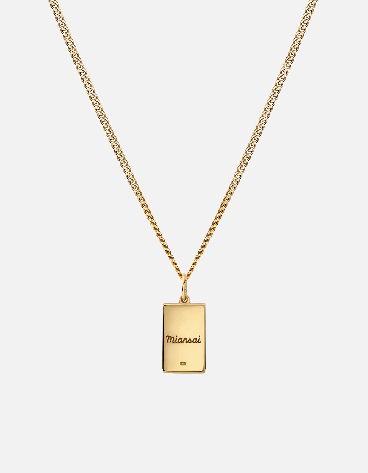 Duo Onyx Necklace, Gold Vermeil