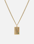 Miansai Necklaces Luma Agate Necklace, Gold Vermeil Green / 21 in. / Monogram: No