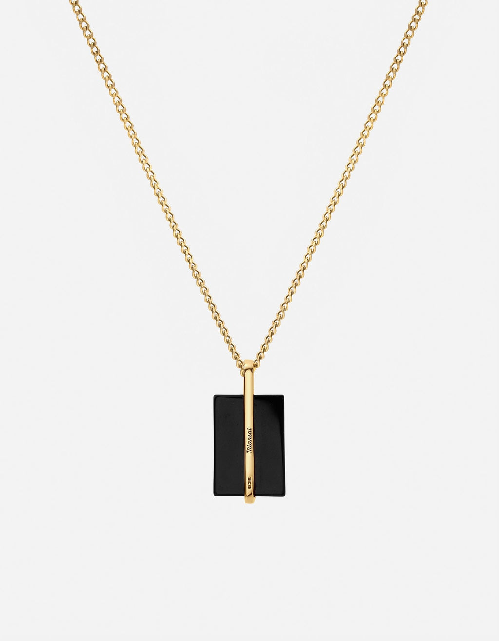 Wolf Onyx Necklace, Gold Vermeil