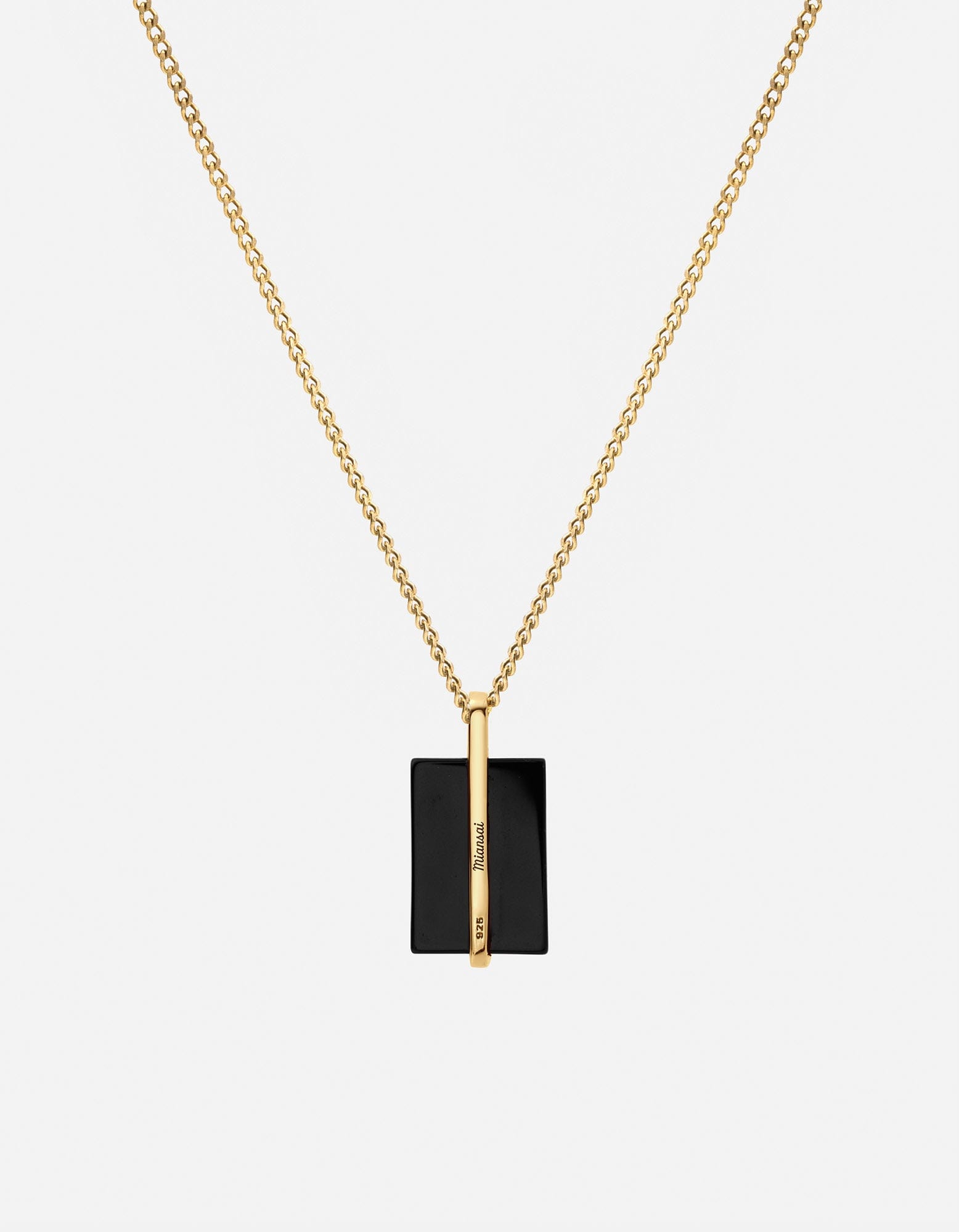 Wolf Onyx Necklace, Gold Vermeil