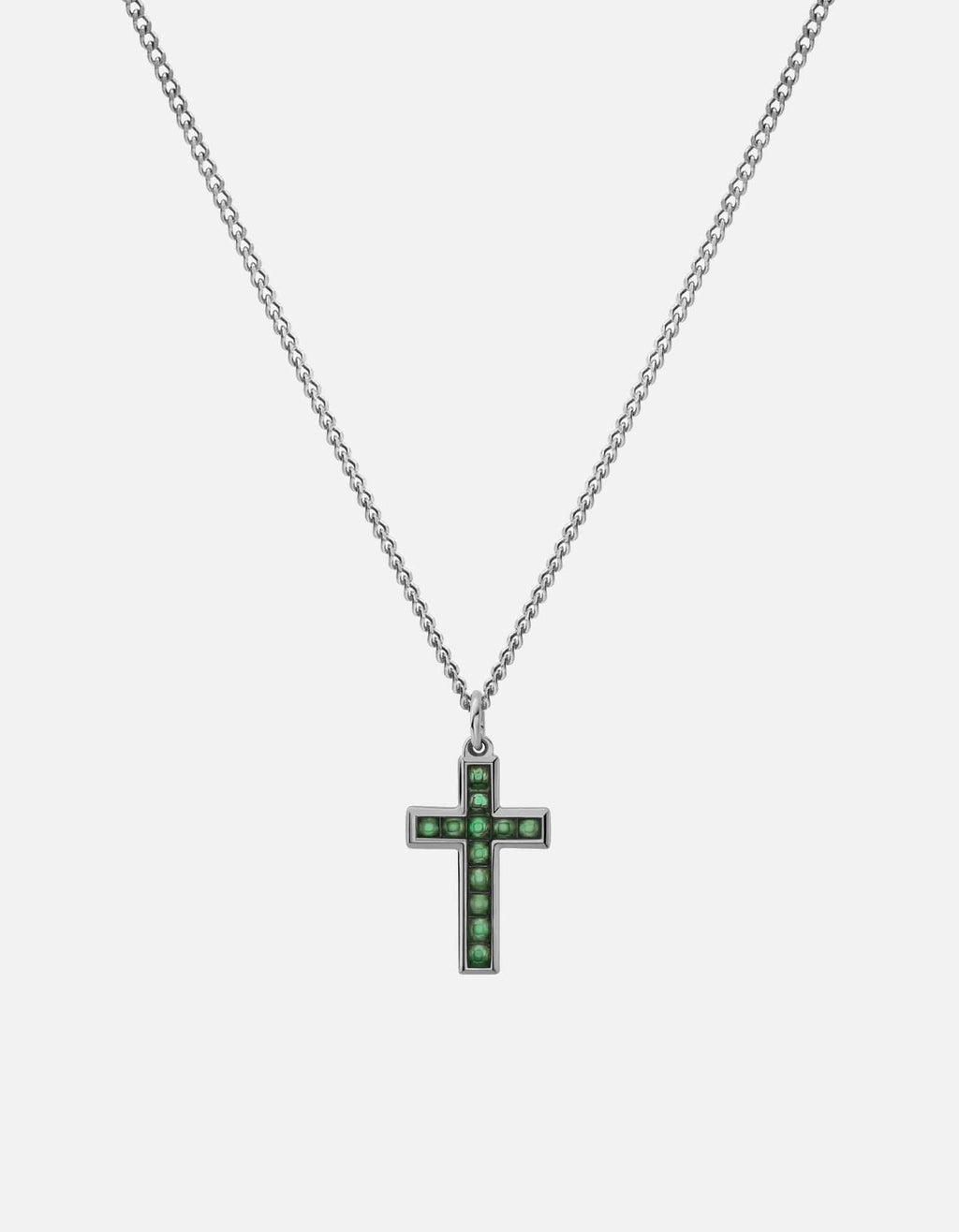 Miansai Necklaces Kruse Agate Necklace, Sterling Silver Green / 24 in.