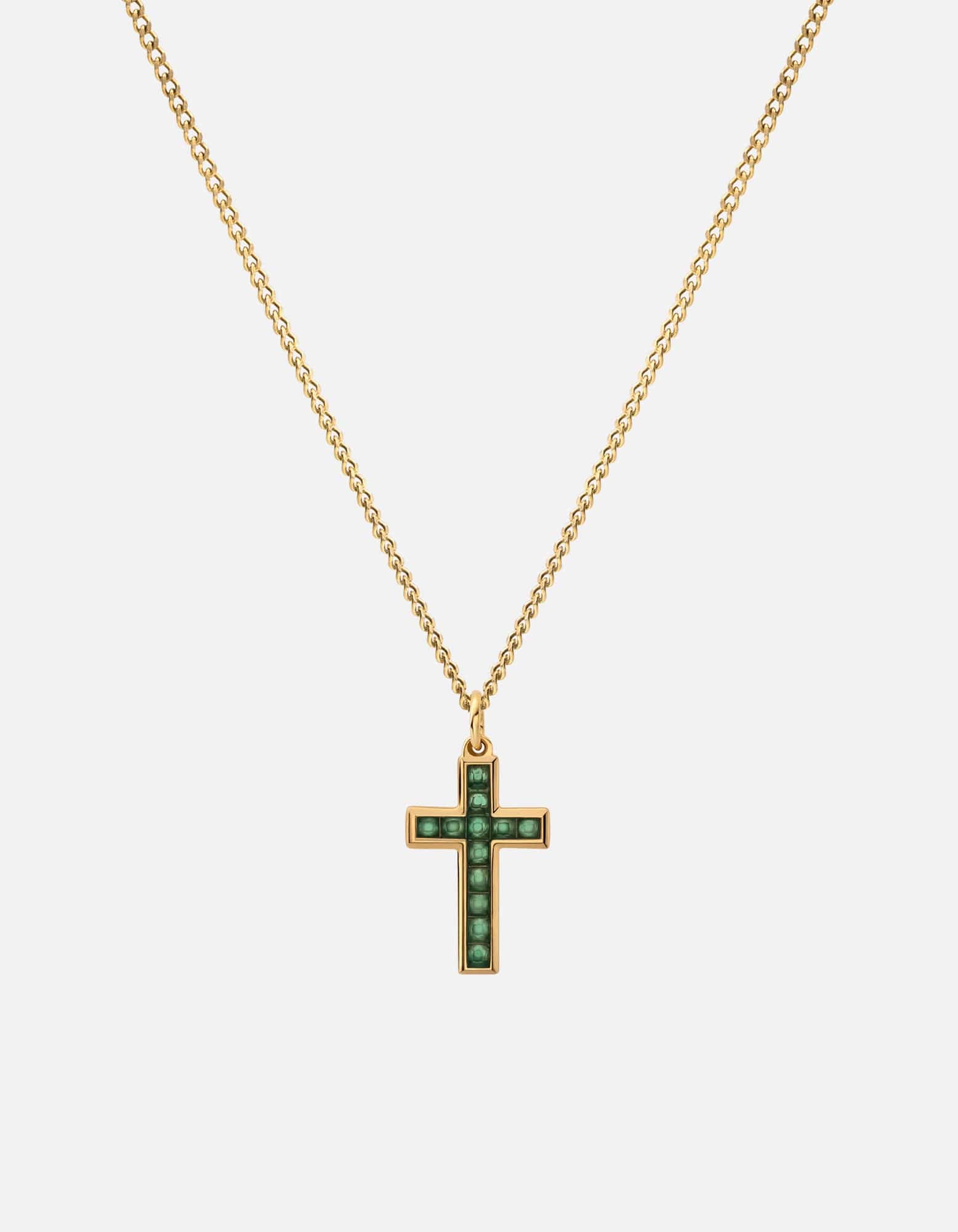 Miansai Necklaces Kruse Agate Necklace, Gold Vermeil Green / 24 in.