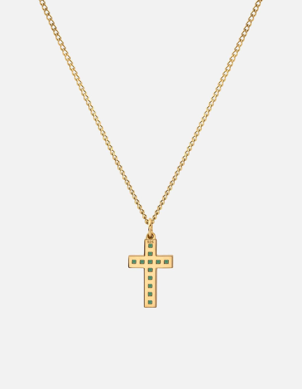 Cross Agate Necklace, Gold Vermeil