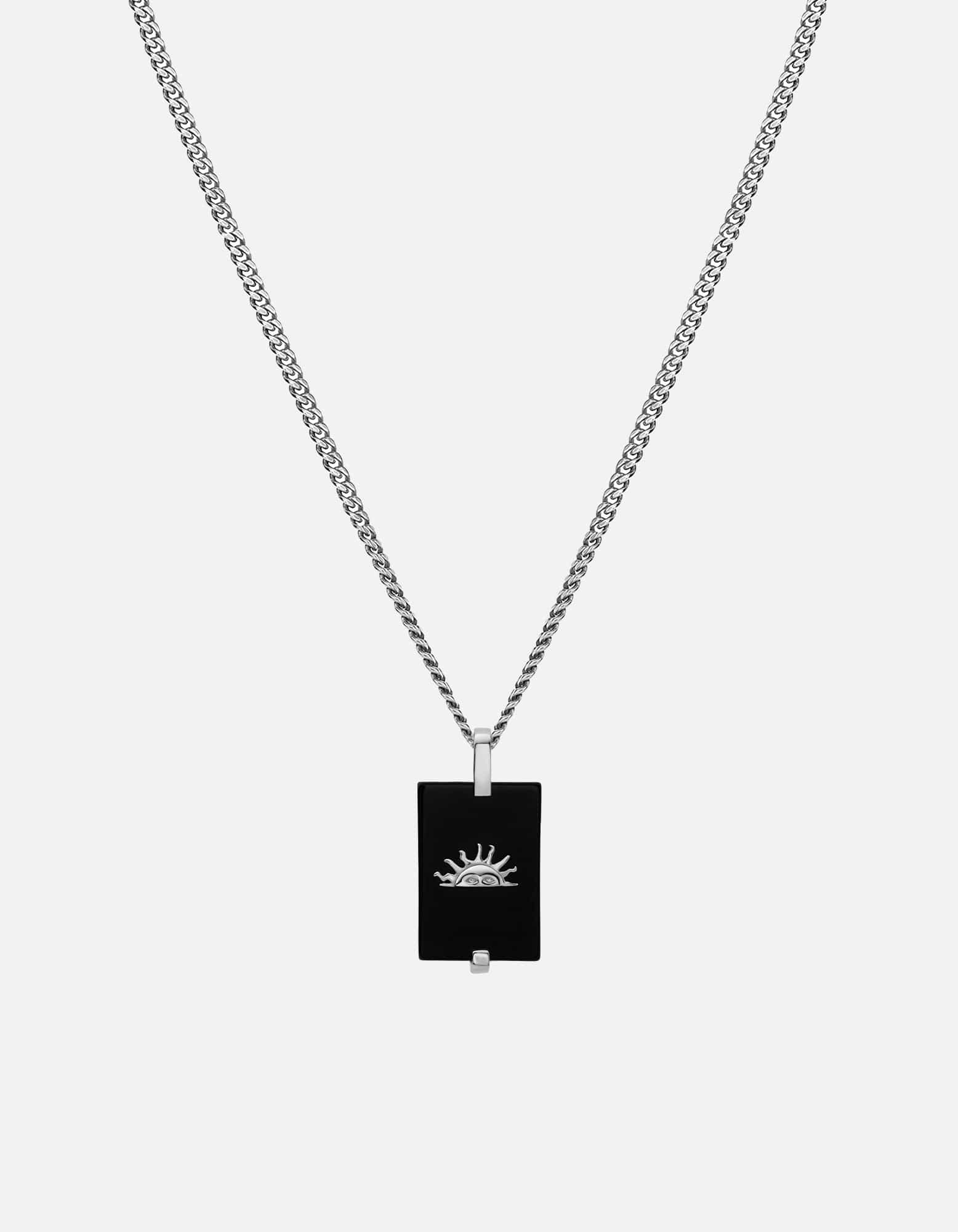 Miansai Necklaces Sol Onyx Necklace, Sterling Silver Black / 24in.