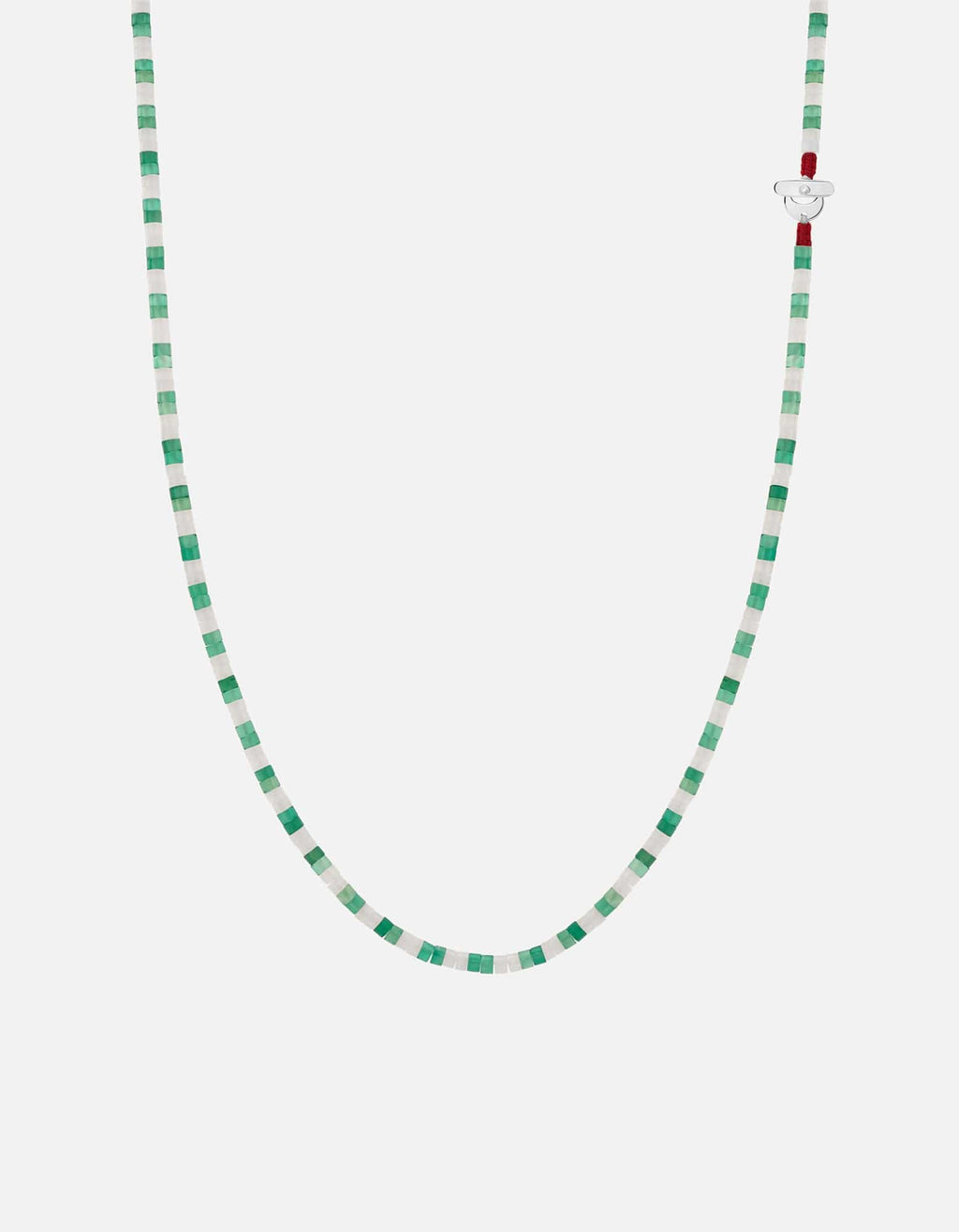 Miansai Necklaces Kai Agate Necklace, Sterling Silver Green / 23.5 in.