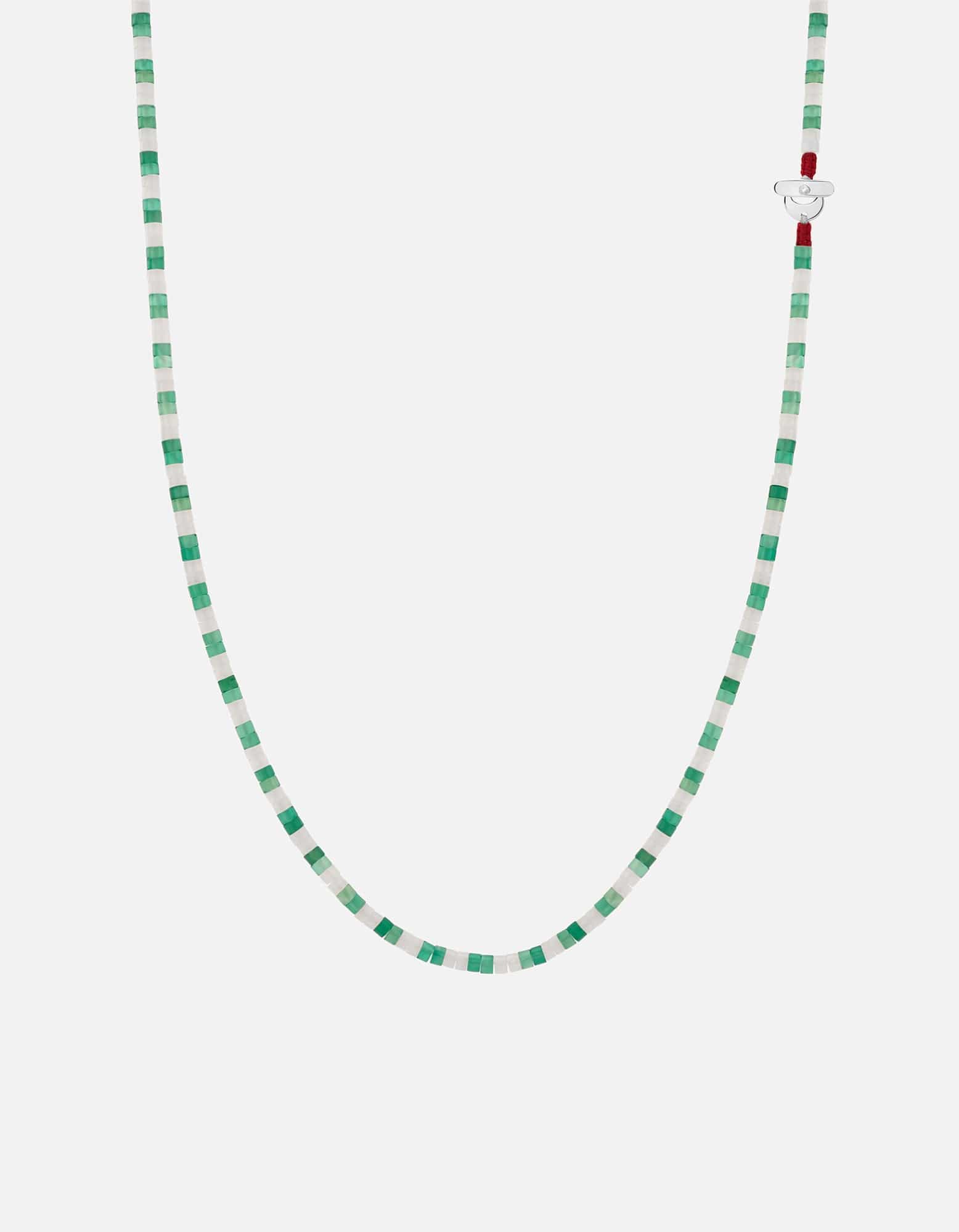 Miansai Necklaces Kai Agate Necklace, Sterling Silver Green / 23.5 in.