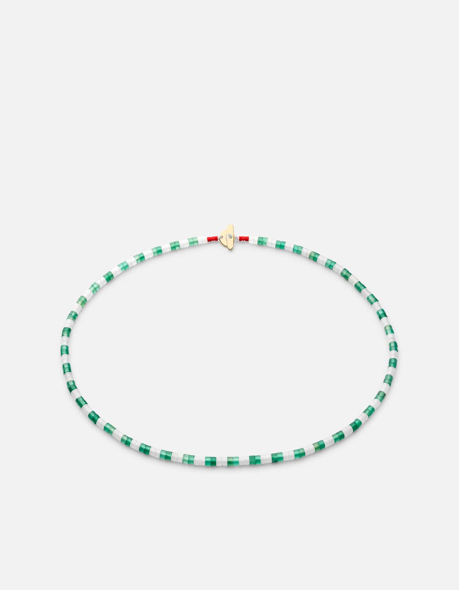 Miansai Necklaces Kai Agate Choker, Gold Vermeil Green / 15 in.