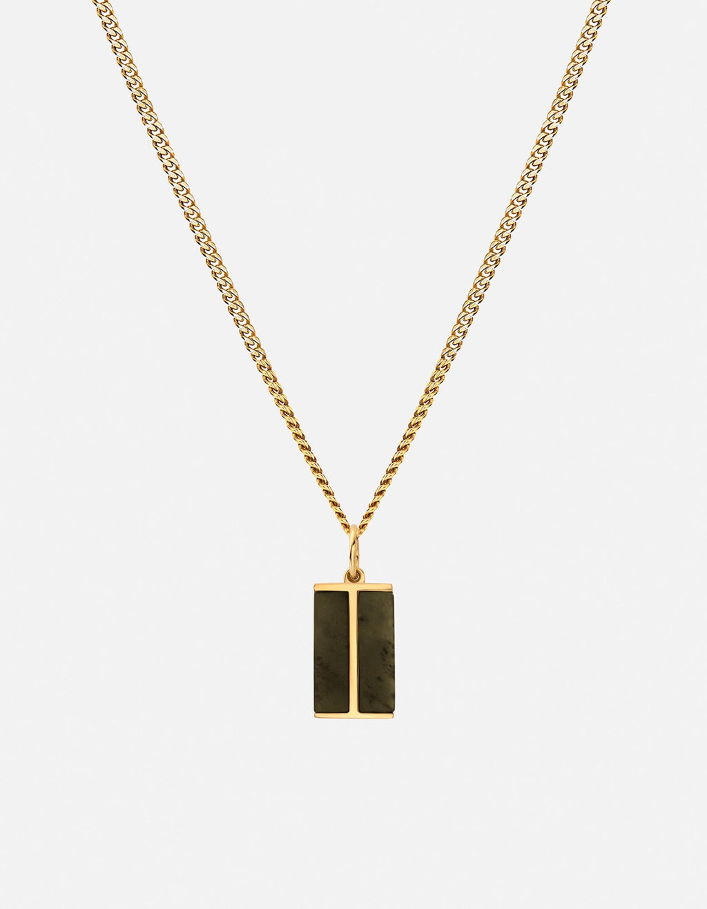 Miansai Necklaces Duo Jasper Pendant Necklace, Gold Vermeil Green / 21in.