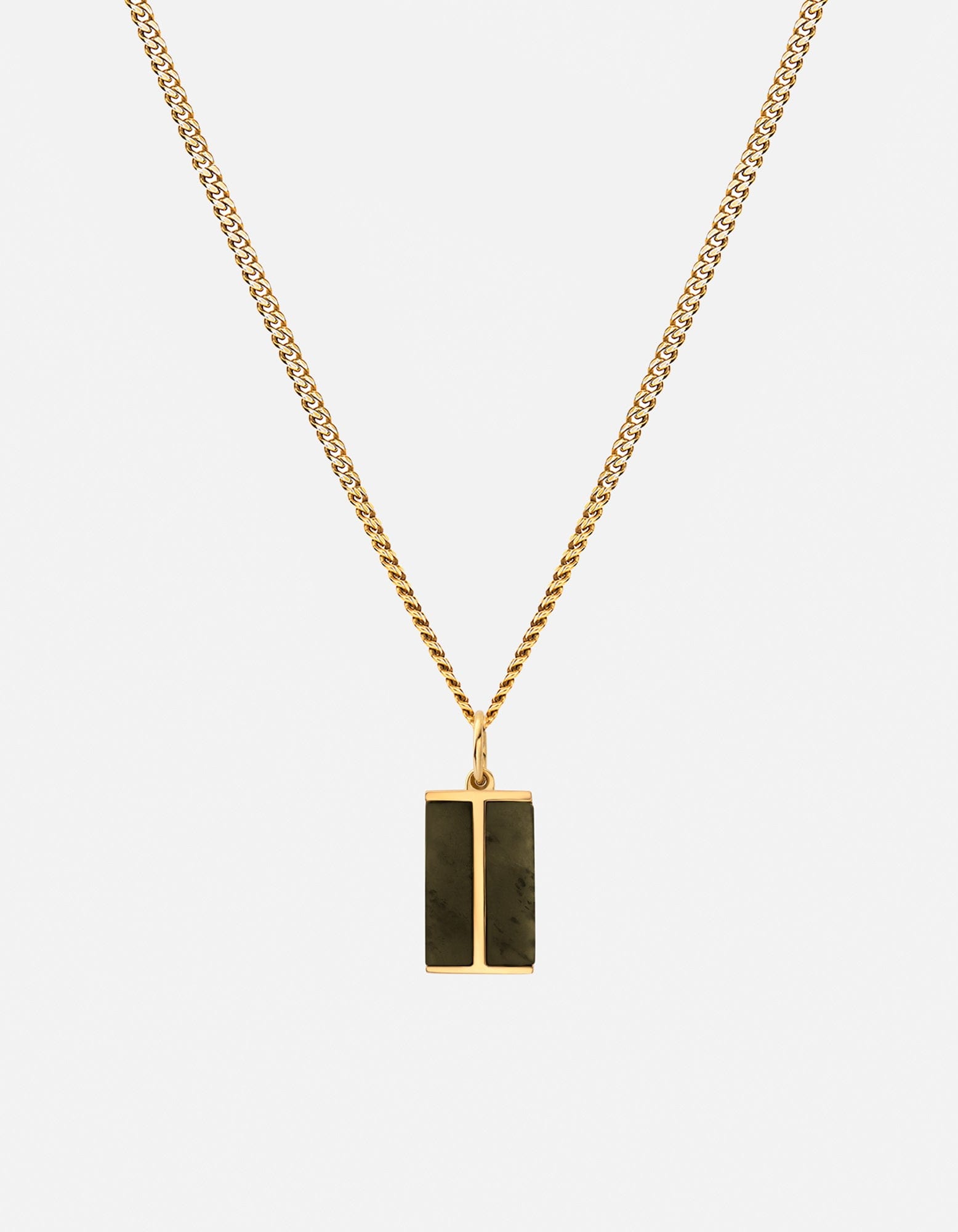 Miansai Necklaces Duo Jasper Pendant Necklace, Gold Vermeil Green / 21in.