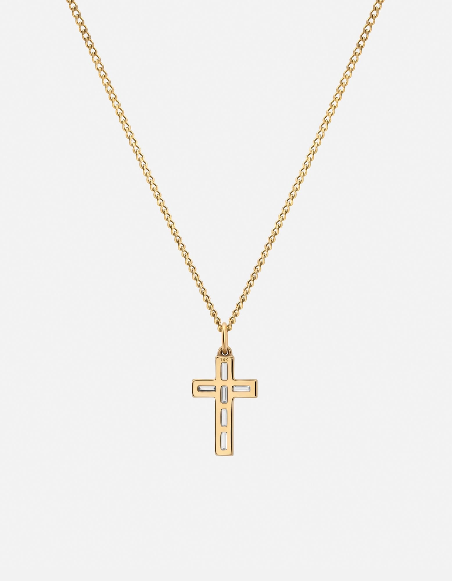 Cruxe Diamond Cross Pendant Necklace, 14k Gold