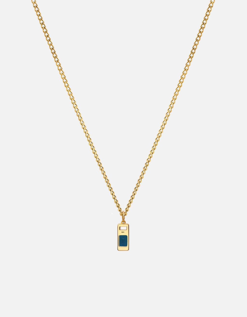 Everett London Blue Topaz Pendant Necklace, Gold Vermeil