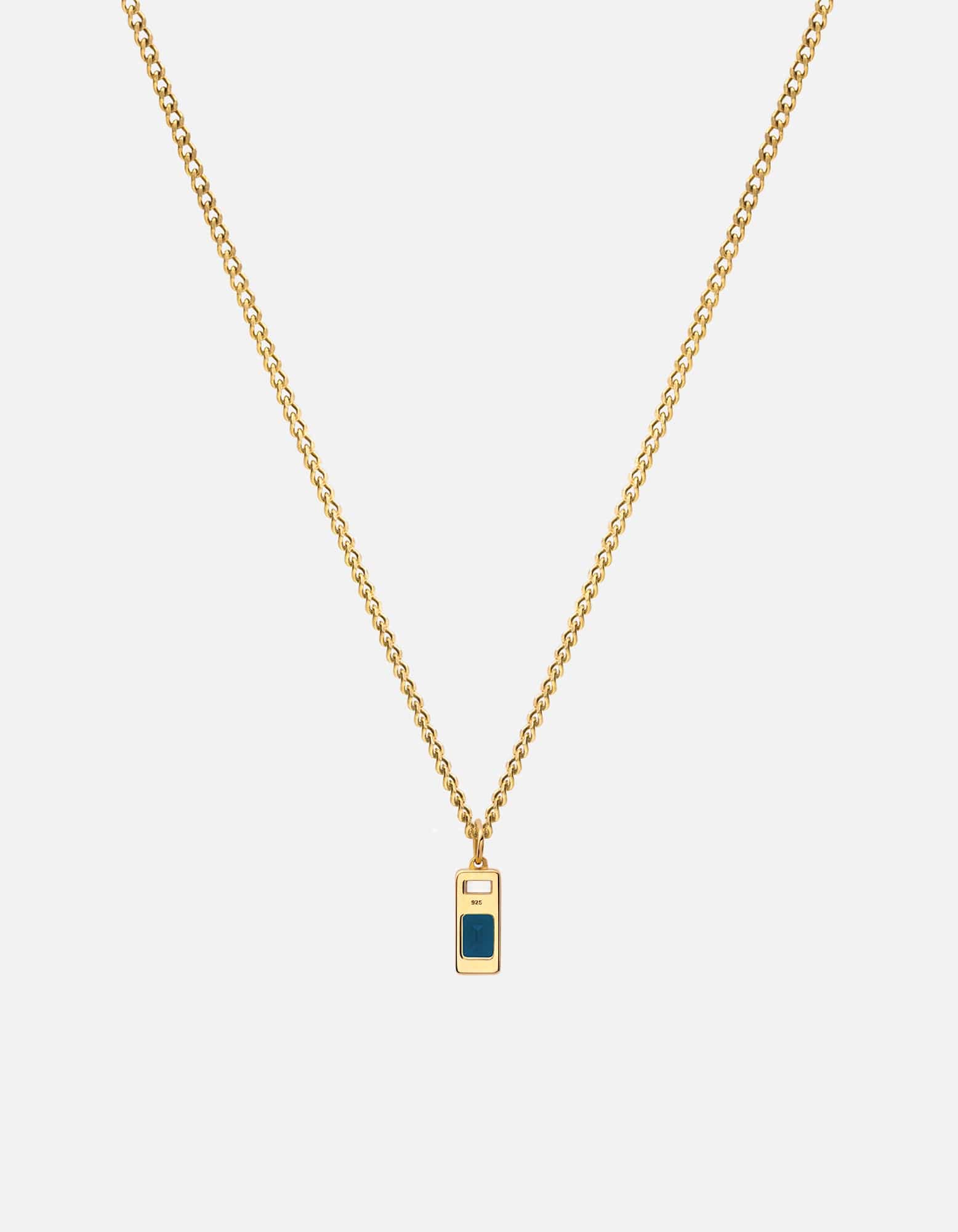 Everett London Blue Topaz Pendant Necklace, Gold Vermeil