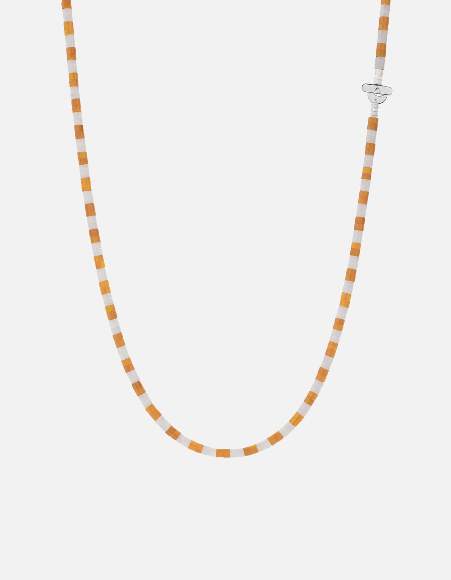 Kai Carnelian Bead Necklace, Sterling Silver / Orange