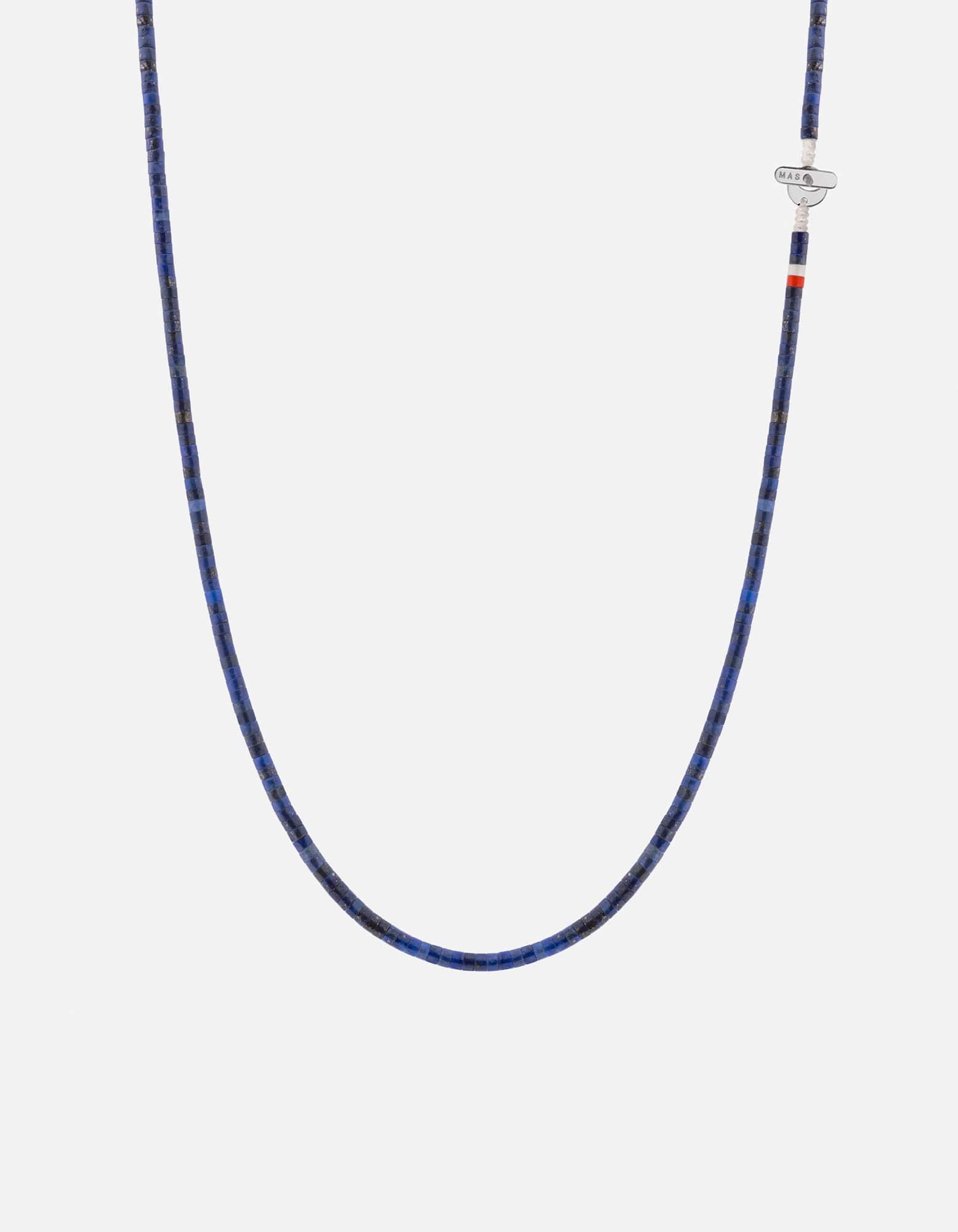 Zane Lapis Bead Necklace, Sterling Silver / Blue