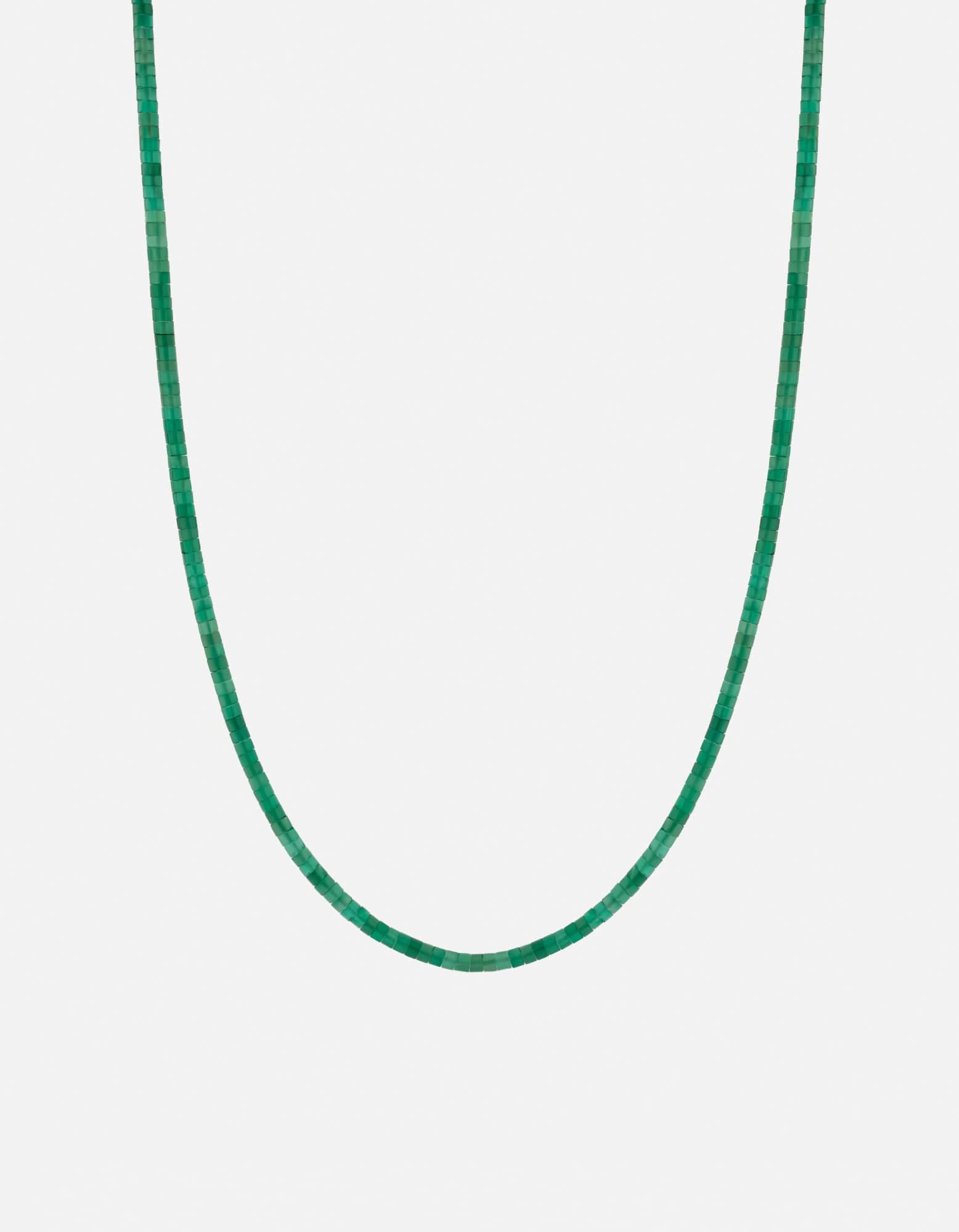 Miansai Necklaces Zane Agate Necklace, Sterling Silver Green / 22.5in.