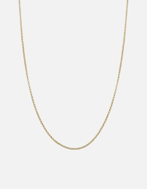 Miansai Necklaces 1.3mm Rolo Chain Necklace, Gold Vermeil Polished Gold / 16in.-18in.