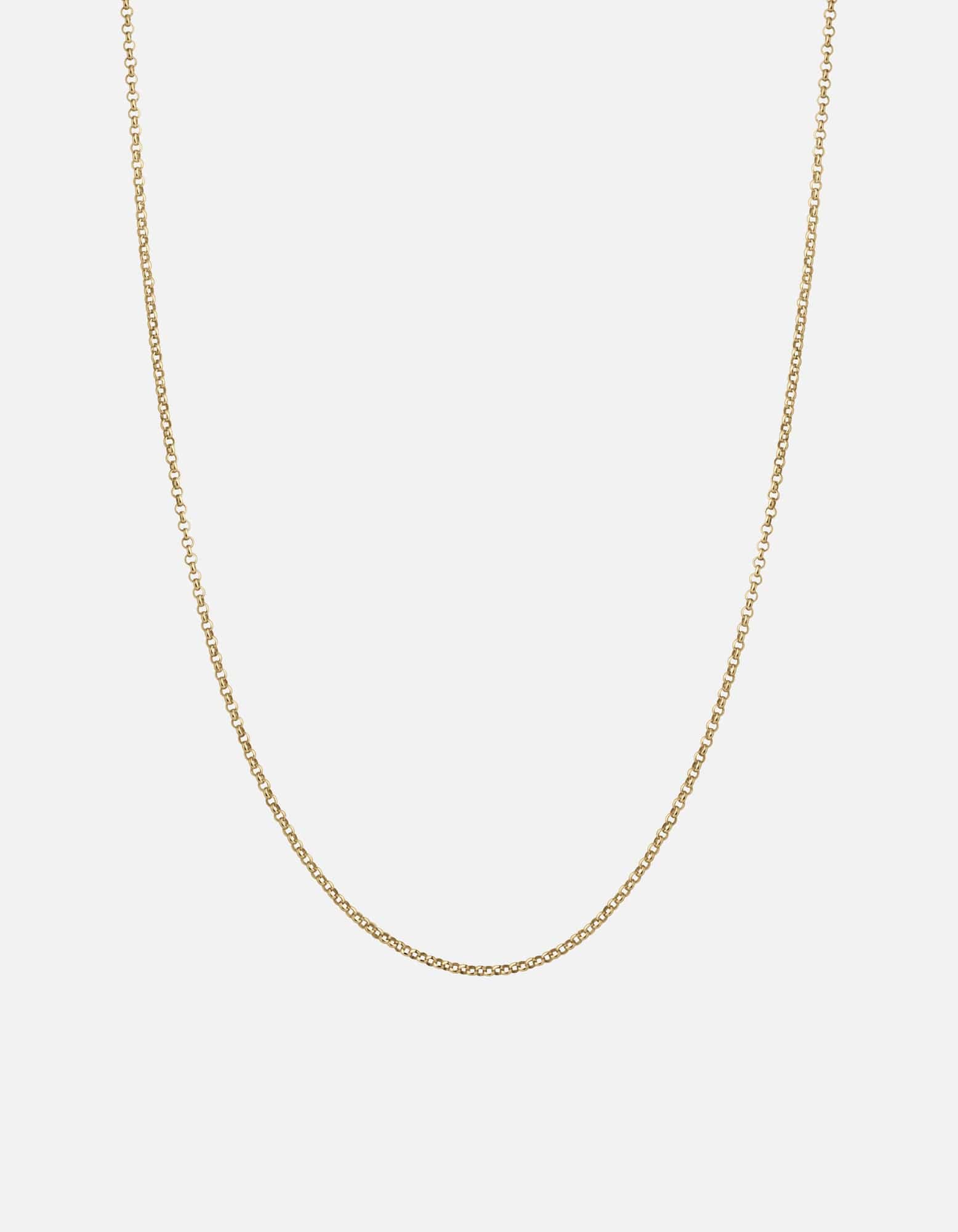 Miansai Necklaces 1.3mm Rolo Chain Necklace, Gold Vermeil Polished Gold / 16in.-18in.