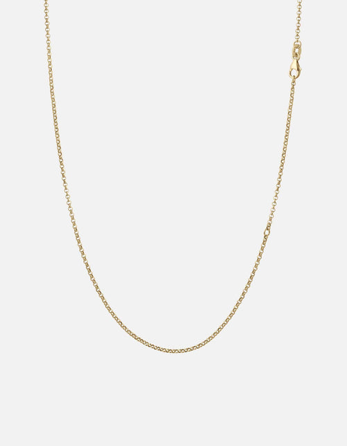 1.3mm Rolo Chain Necklace, Gold Vermeil