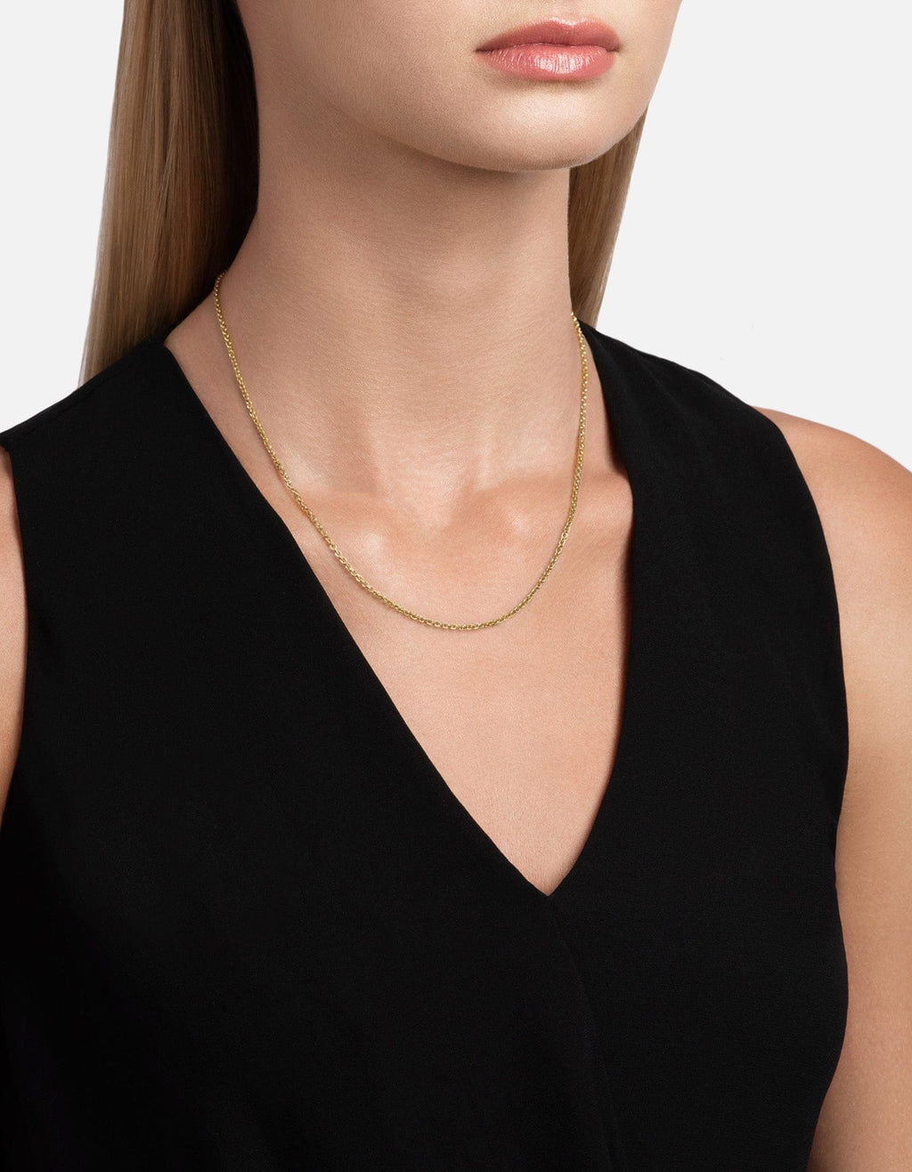 1.3mm Rolo Chain Necklace, Gold Vermeil