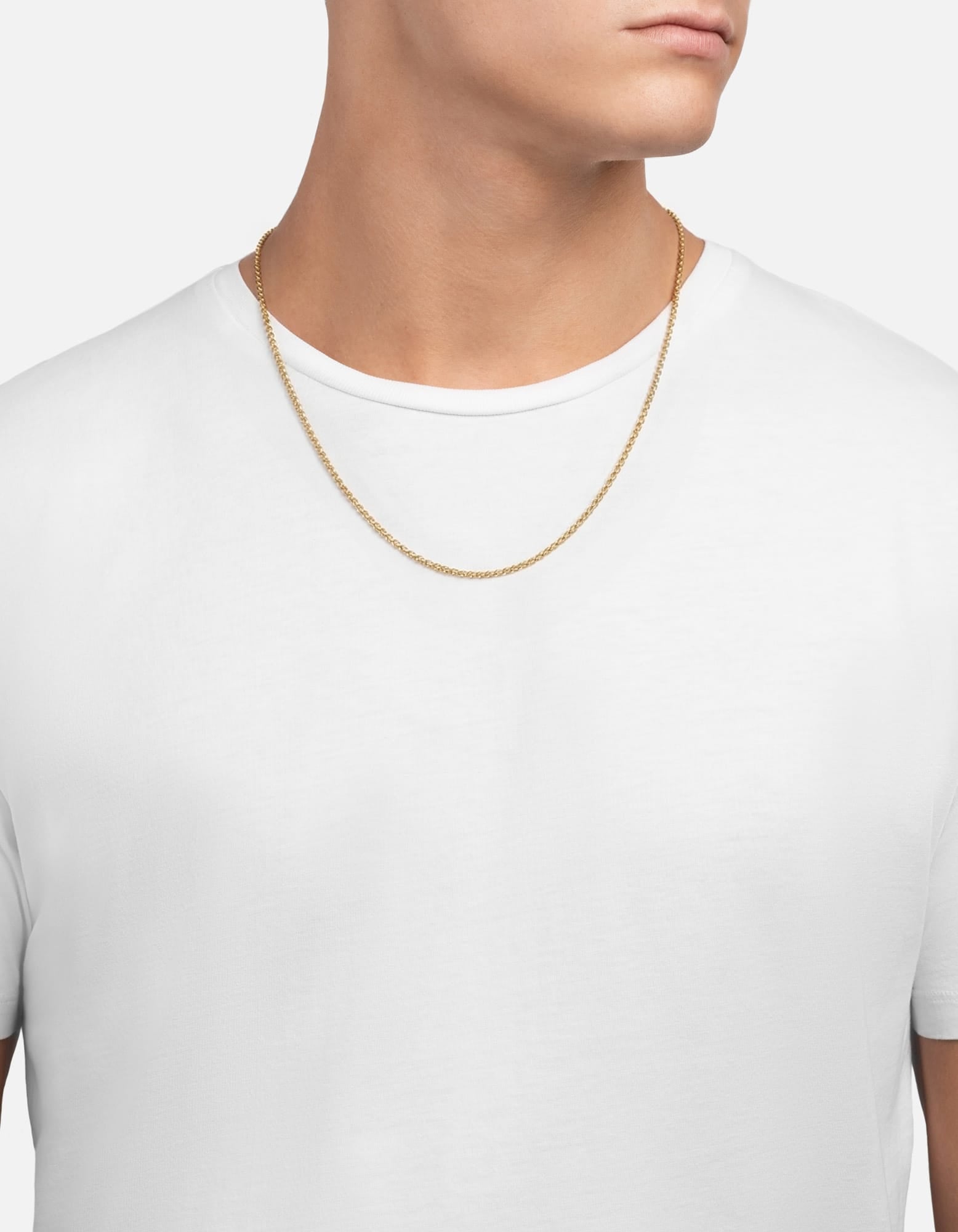 1.3mm Rolo Chain Necklace, Gold Vermeil
