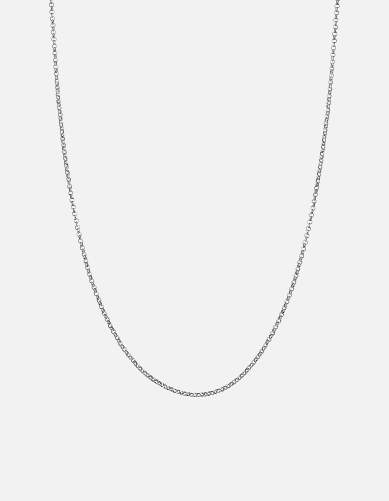 Miansai Necklaces 1.3mm Rolo Chain Necklace, Sterling Silver Polished Silver / 16in.-18in.