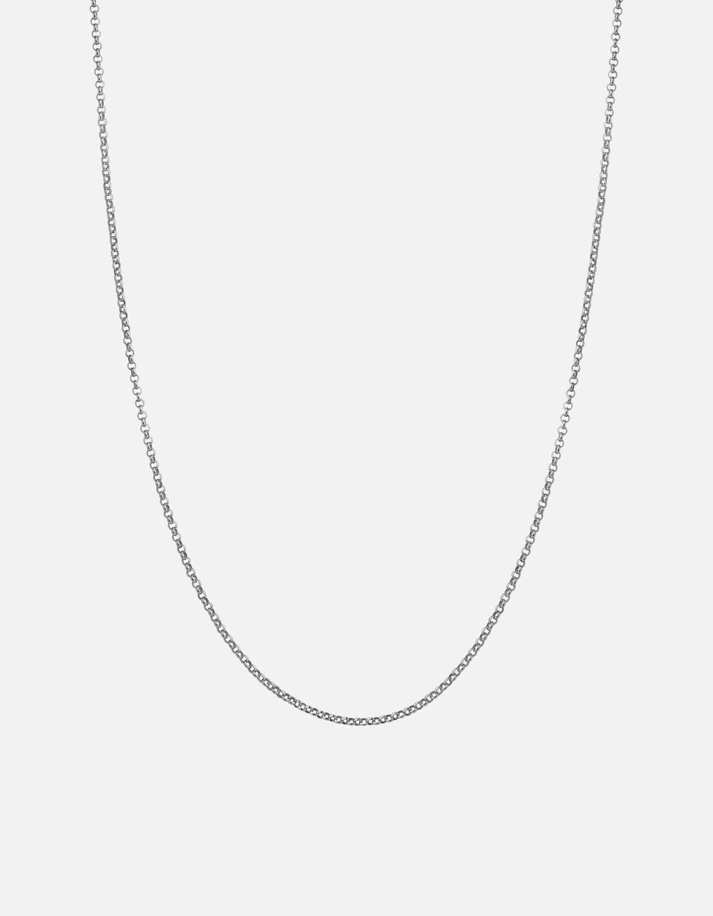 Miansai Necklaces 1.3mm Rolo Chain Necklace, Sterling Silver Polished Silver / 16in.-18in.