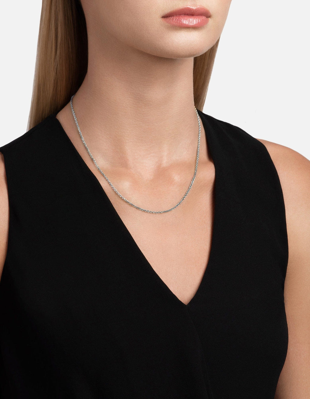 1.3mm Rolo Chain Necklace, Sterling Silver