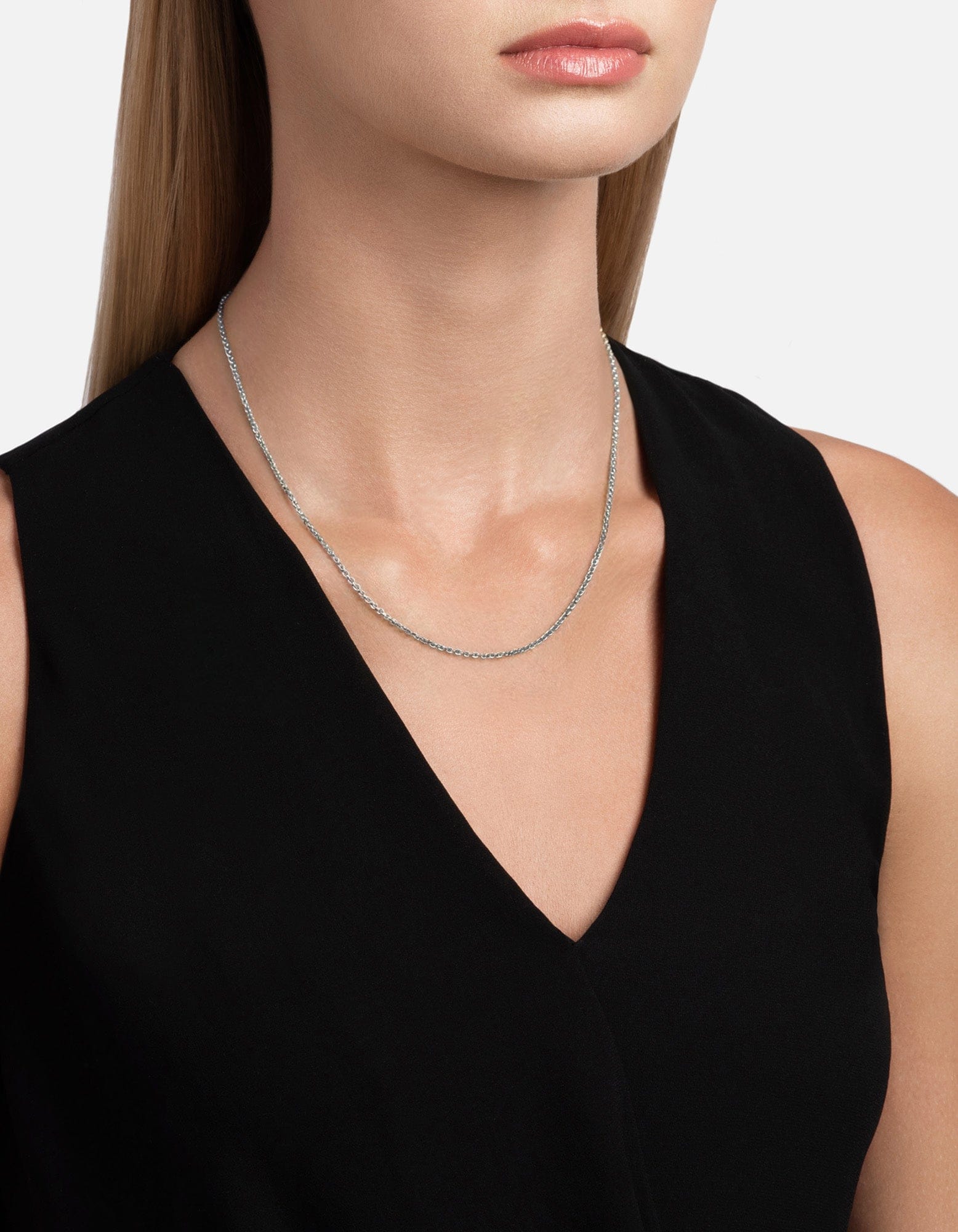 1.3mm Rolo Chain Necklace, Sterling Silver