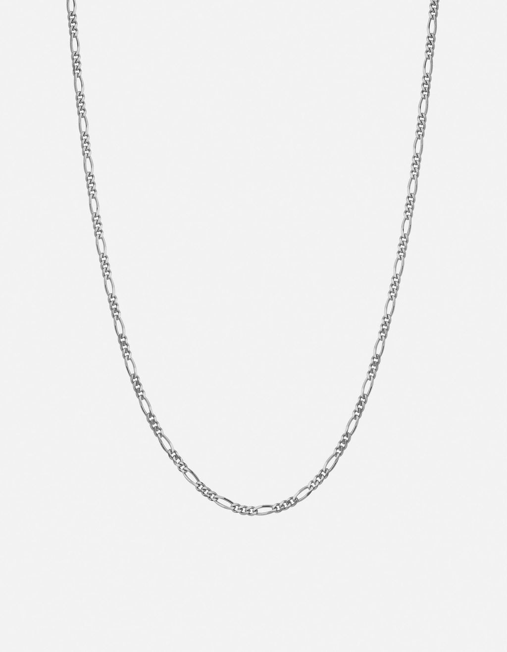 Miansai Necklaces 3mm Figaro Chain Necklace, Sterling Silver Polished Silver / 22in.