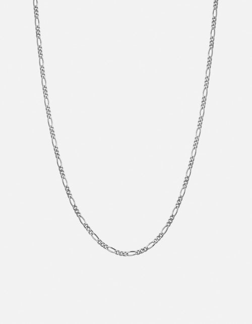 Miansai Necklaces 3mm Figaro Chain Necklace, Sterling Silver Polished Silver / 22in.