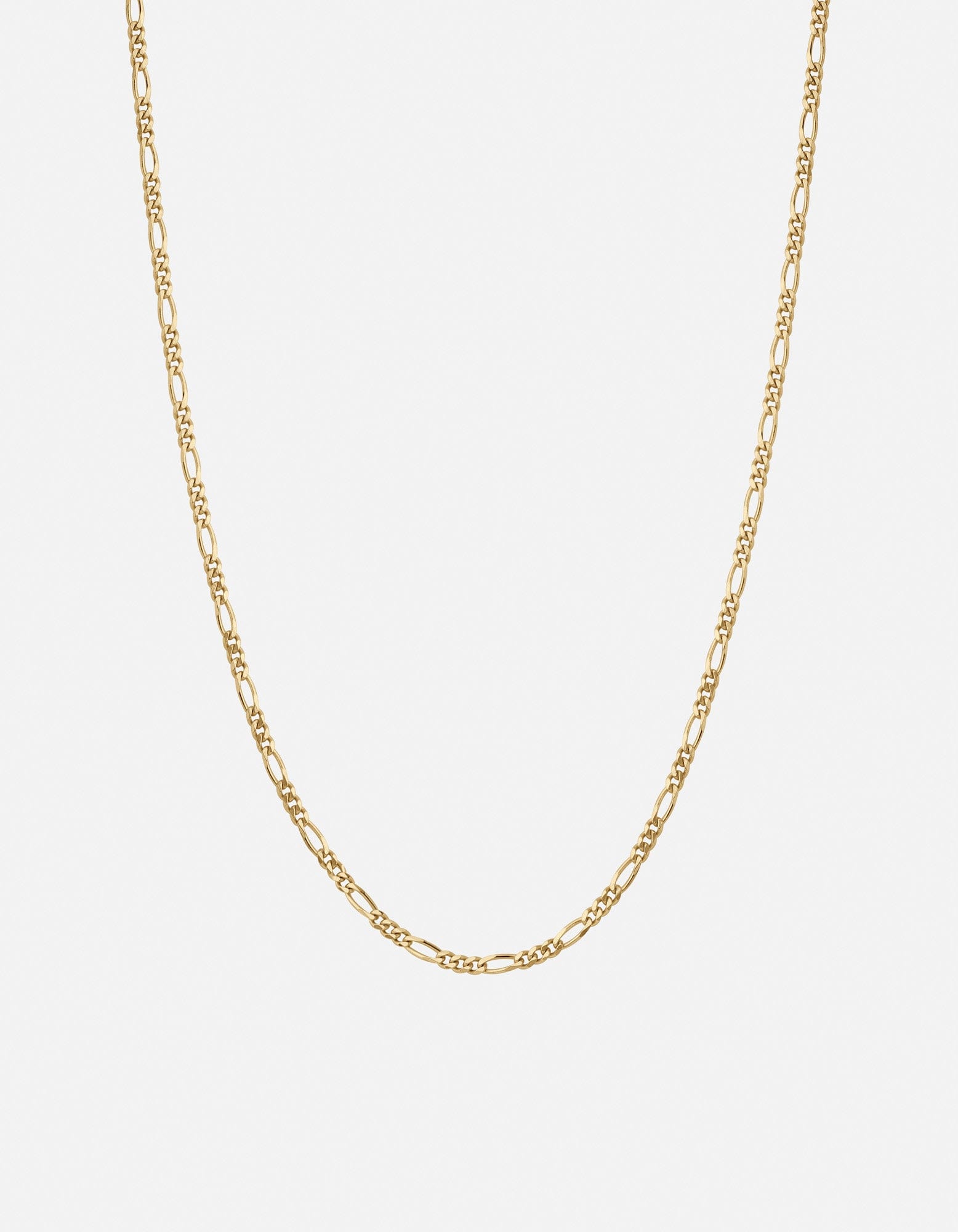 Miansai Necklaces 3mm Figaro Chain Necklace, Gold Vermeil Polished Gold / 22in.