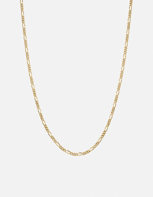Miansai Necklaces 3mm Figaro Chain Necklace, Gold Vermeil Polished Gold / 22in.