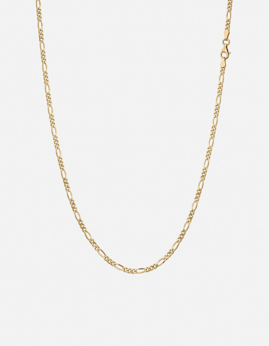 3mm Figaro Chain Necklace, Gold Vermeil