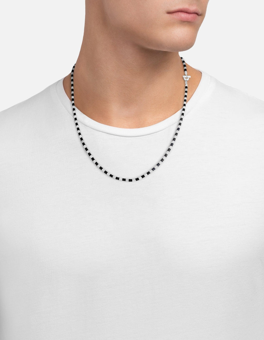 Kai Onyx Bead Necklace, Sterling Silver