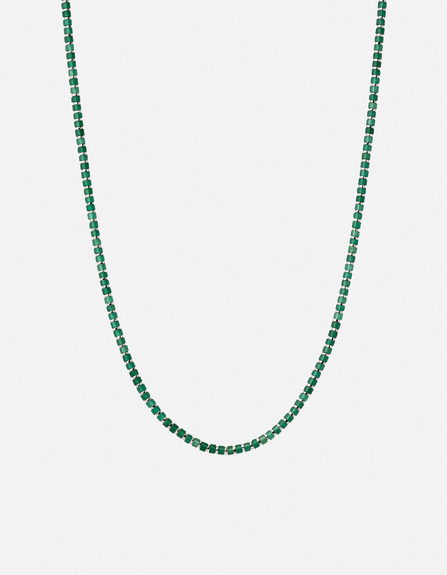 Miansai Necklaces Kato Agate Necklace, Sterling Silver Green / 22 in.