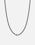 Miansai Necklaces Annex Venetian Chain Necklace, Sterling Silver Oxidized Brushed / 21in.
